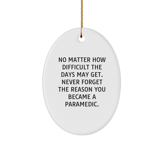 Rescue Worker Oval Ornament Gifts from Friends, Family, Coworkers for Rescue Worker Men and Women - Inspirational Christmas Unique Presents - Image 1