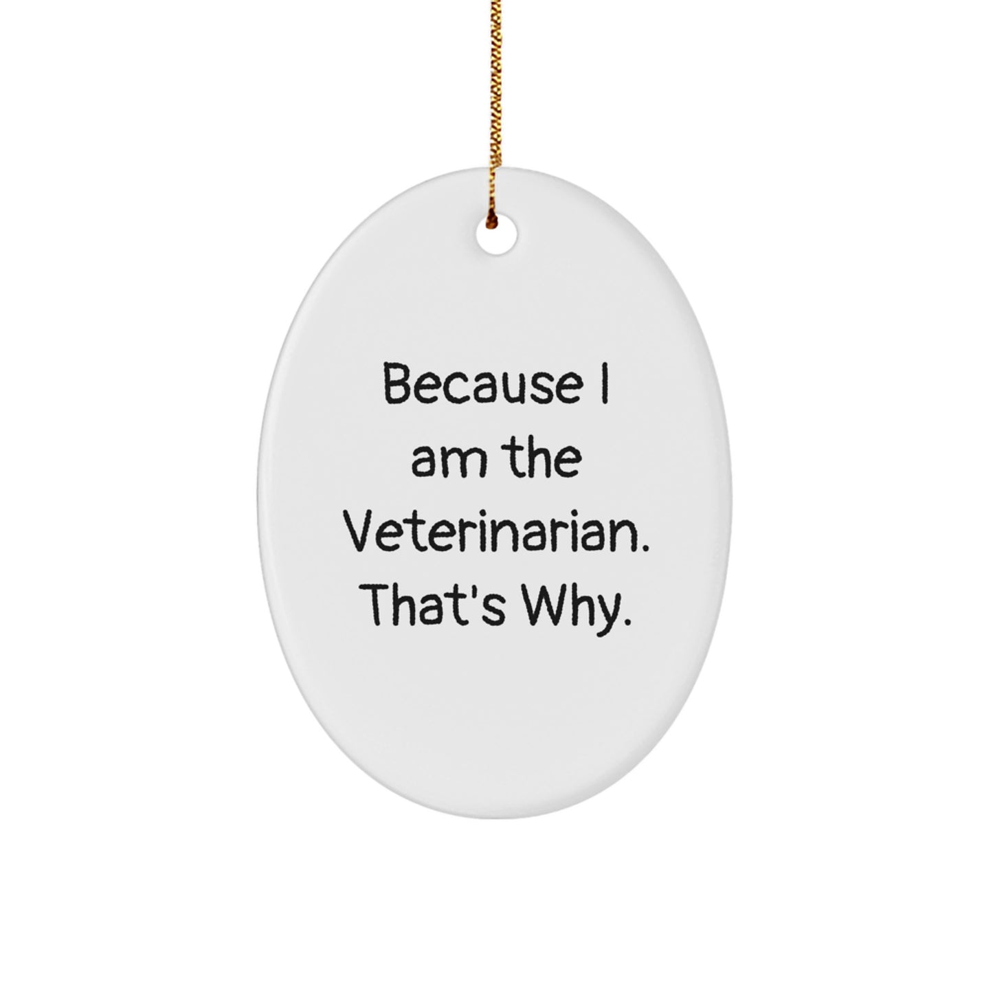 Funny Veterinarian Oval Ornament Gifts from Family - Christmas Unique Gifts for Veterinarian Men Women Friends Coworkers - Image 1