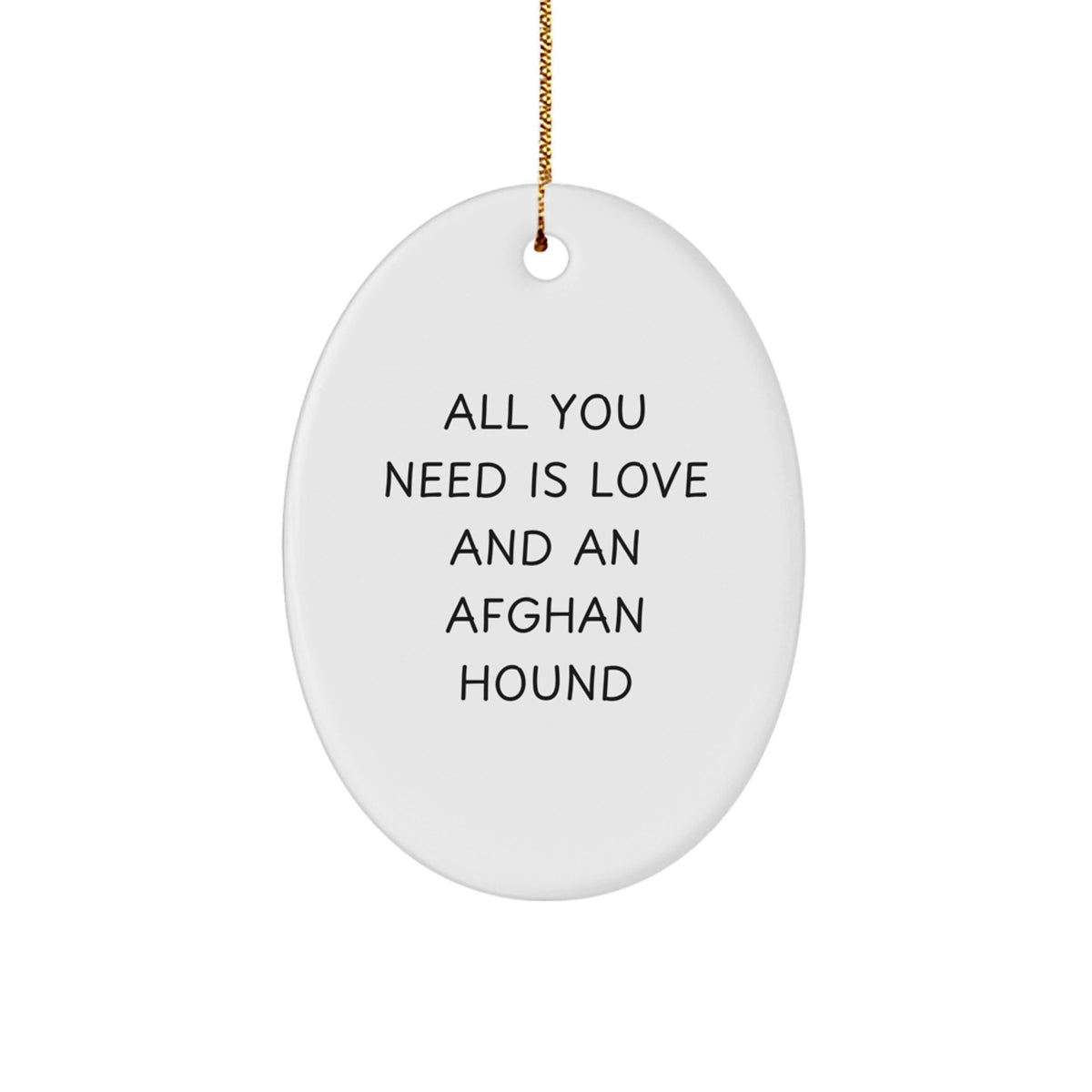 Afghan Hound Oval Ornament Christmas Gift for Coworkers Idea - Image 1
