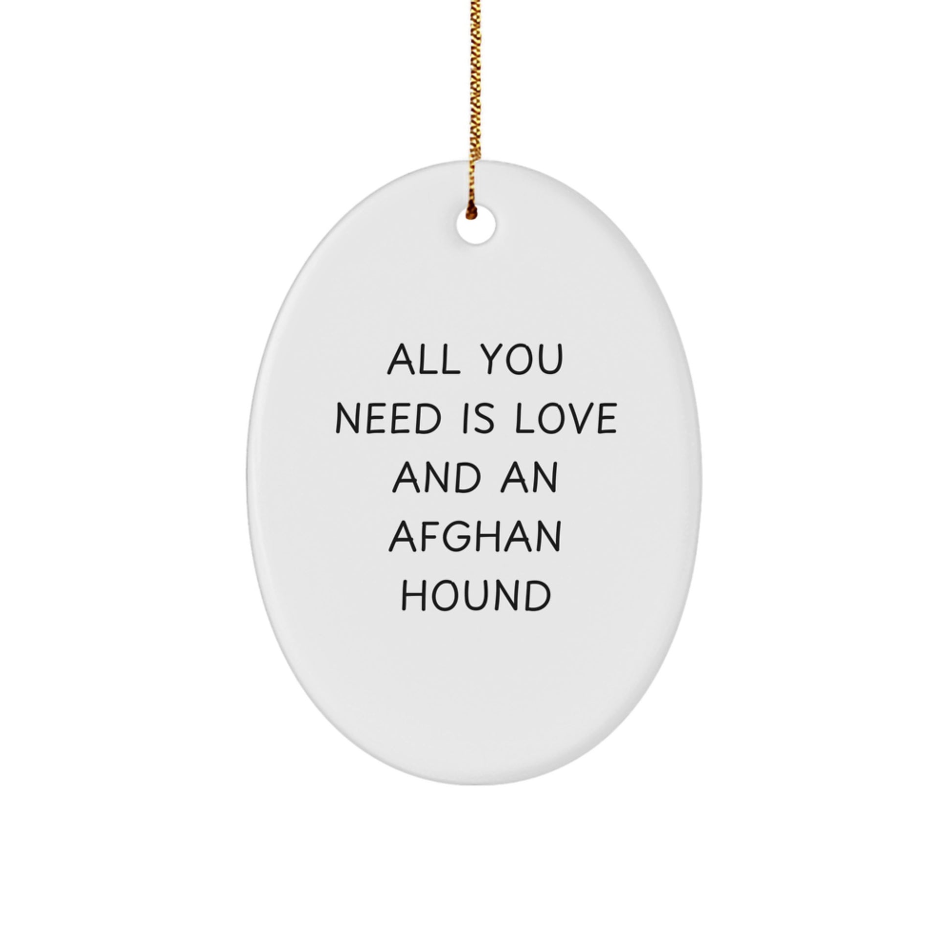 Afghan Hound Oval Ornament Christmas Gift for Coworkers Idea - Image 1