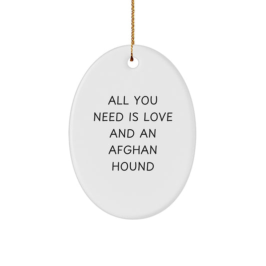 Afghan Hound Oval Ornament Christmas Gift for Coworkers Idea - Image 1