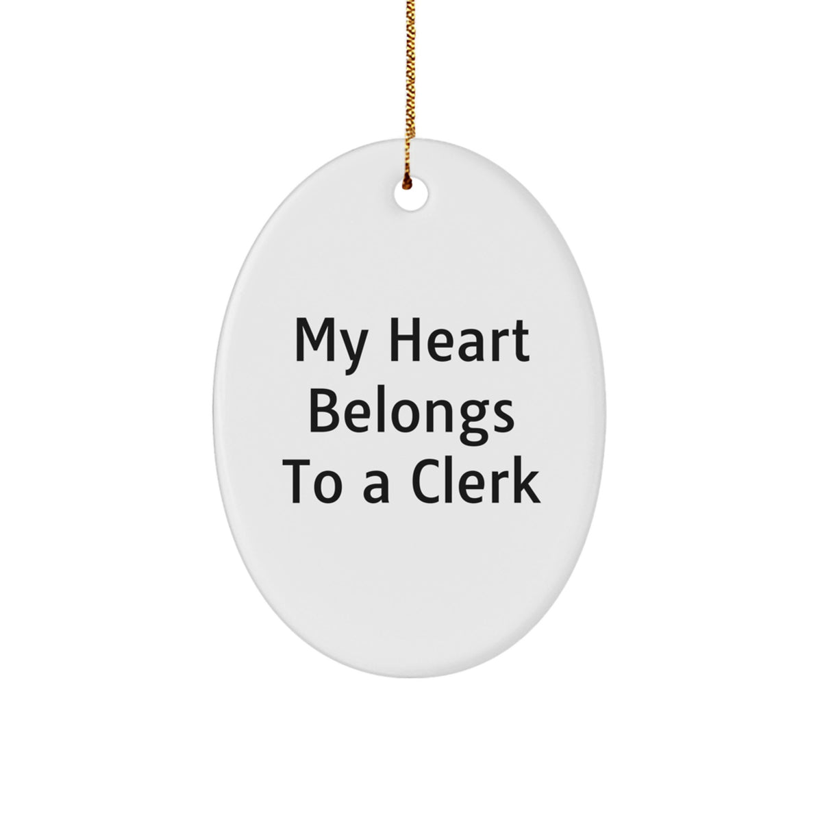 Clerk Oval Ornament Heartfelt Novelty Christmas Unique Gift for Friends - Image 1