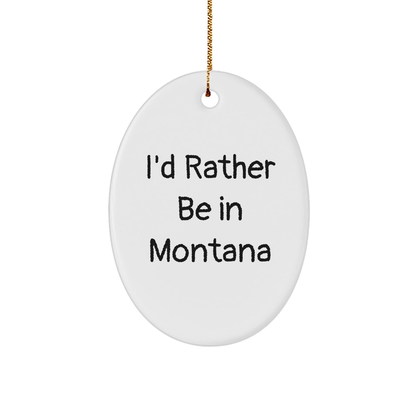 Oval Montana Ornament Idea Gift for Coworkers Christmas - Image 1