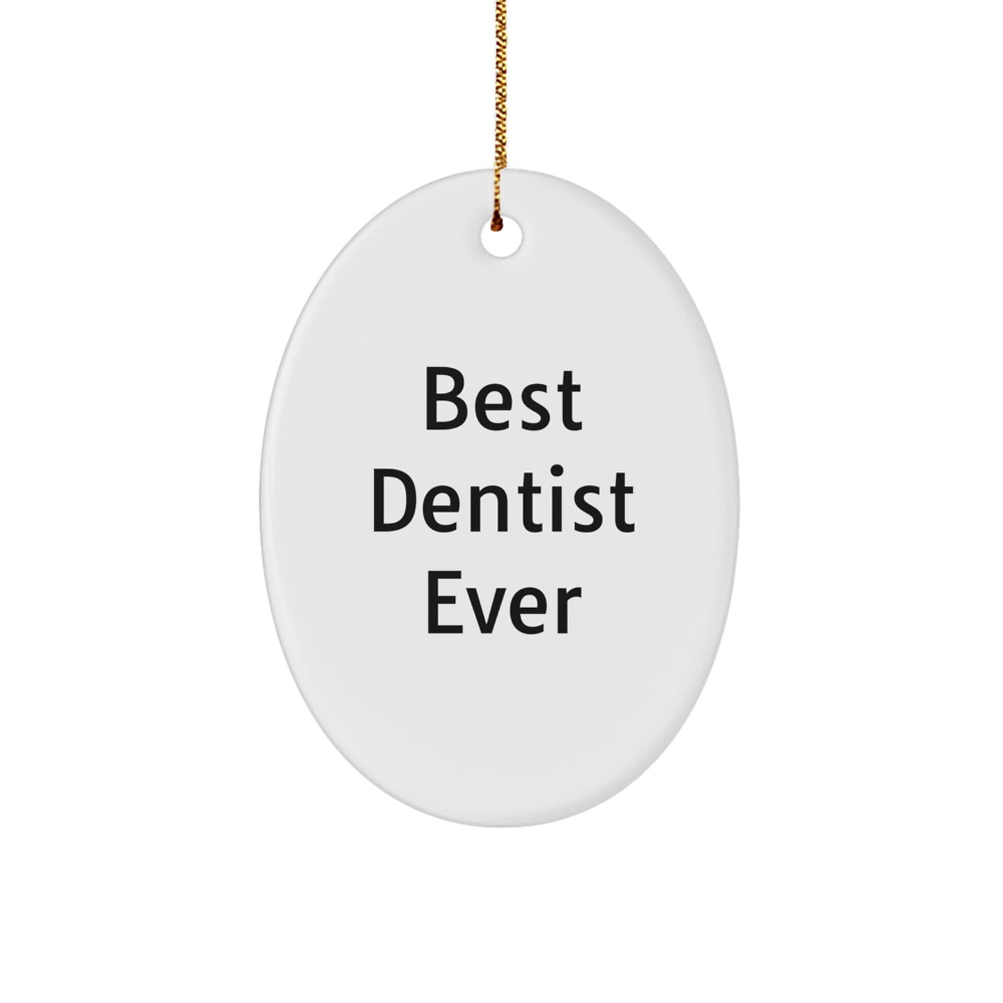 Favorite Dentist Oval Christmas Ornament for Kids Gift - Image 1