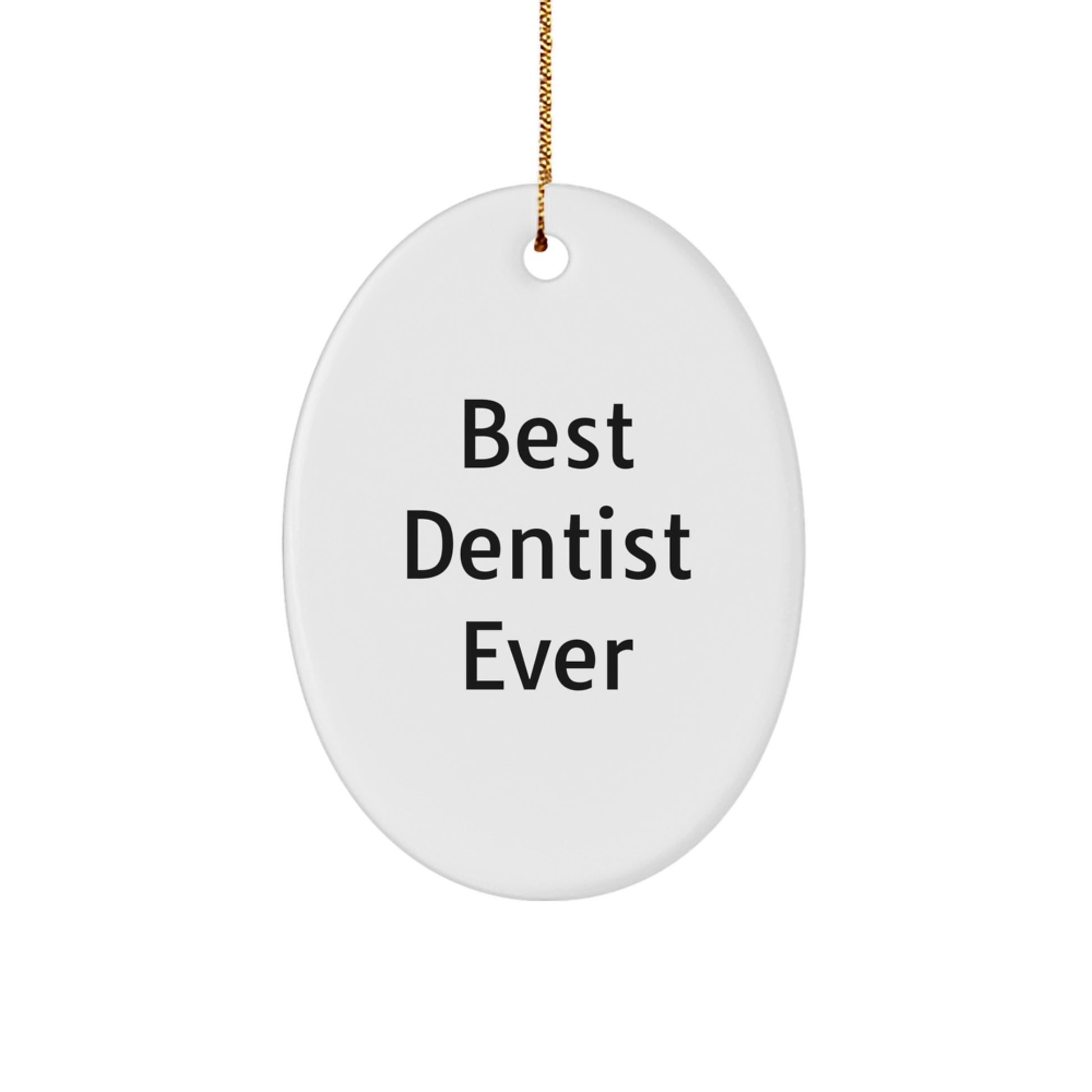 Favorite Dentist Oval Christmas Ornament for Kids Gift - Image 1