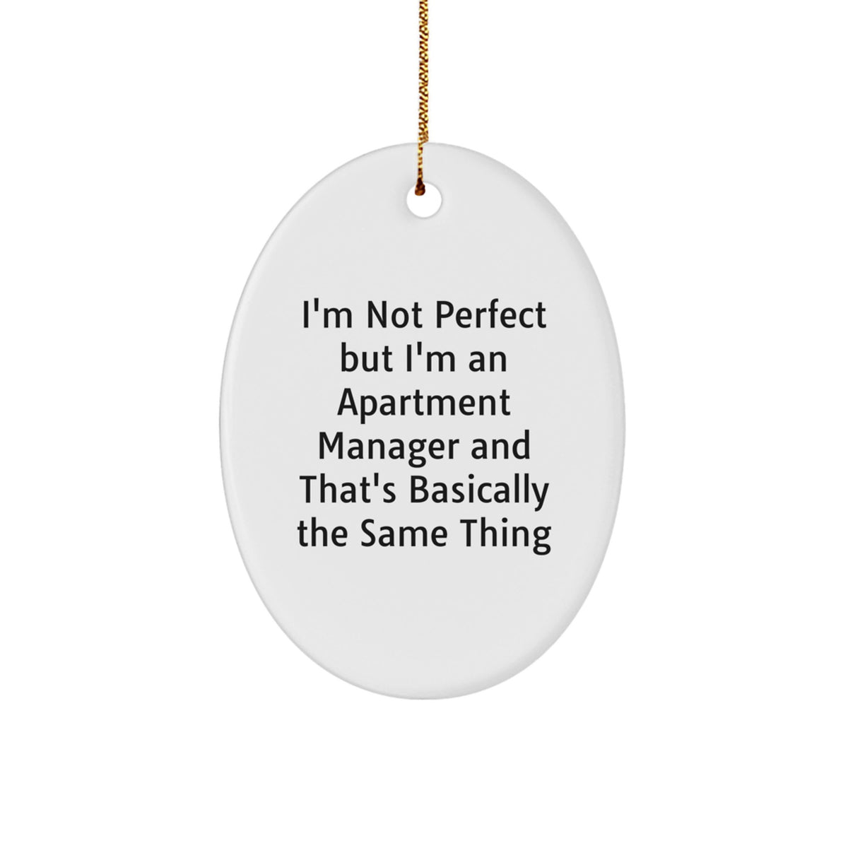 Quirky Apartment Manager Novelty Christmas Ornament for Friends Gift - Image 1