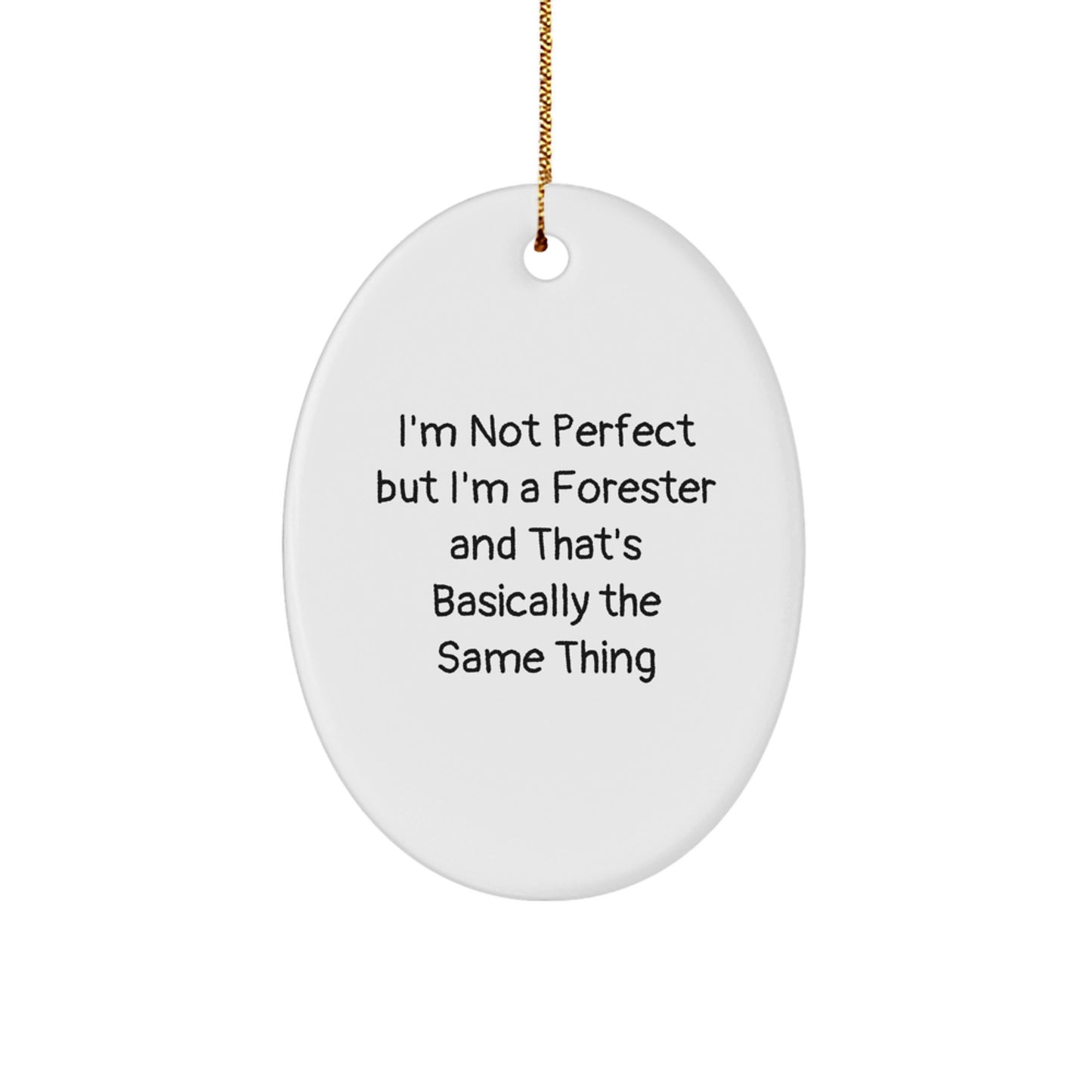 Witty Forester Oval Ornament Novelty Christmas Keepsake Gift for Friends - Image 1