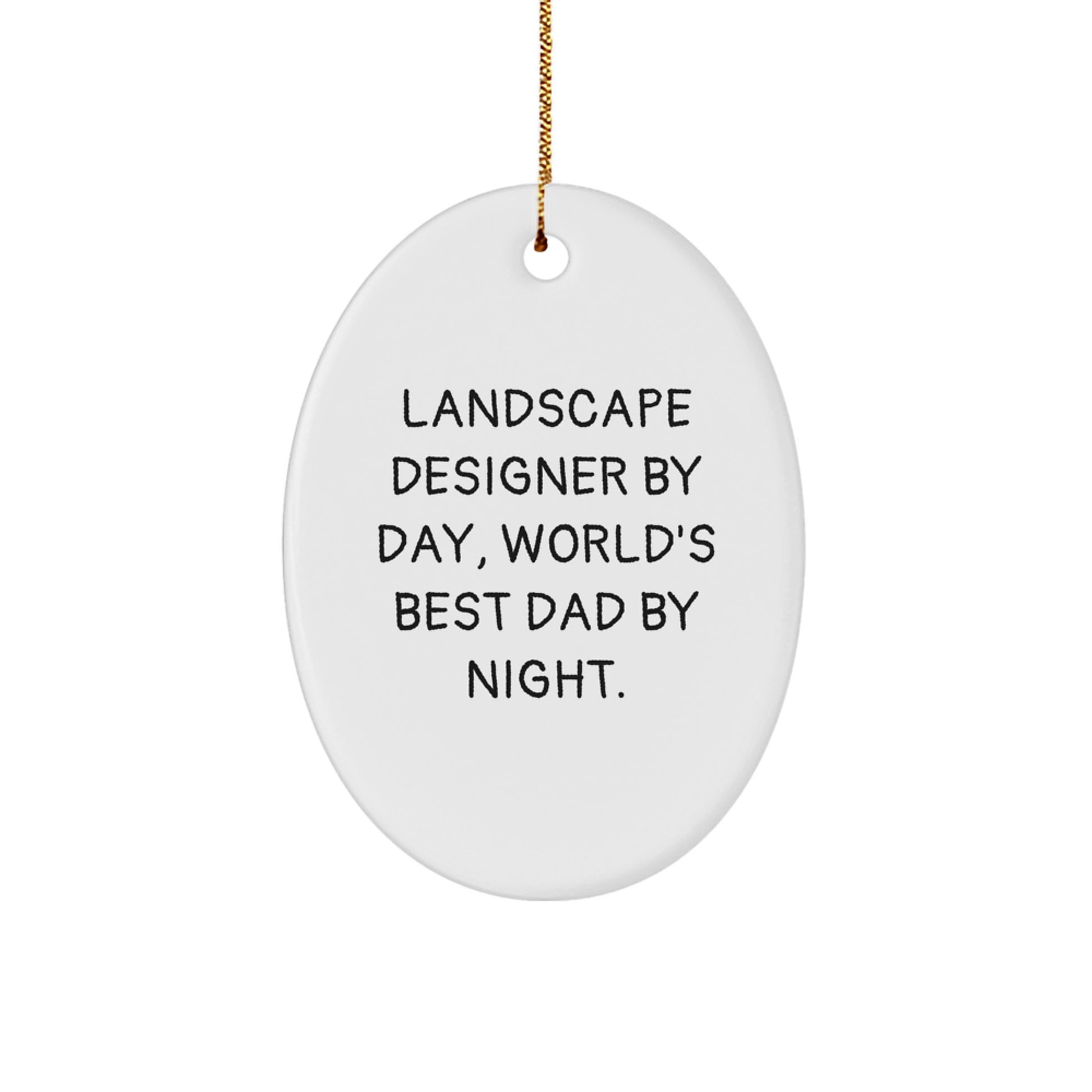 Landscape Designer Oval Ornament Idea for Coworkers Christmas Gift - Image 1