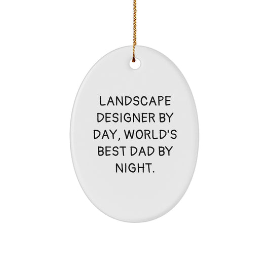 Landscape Designer Oval Ornament Idea for Coworkers Christmas Gift - Image 1