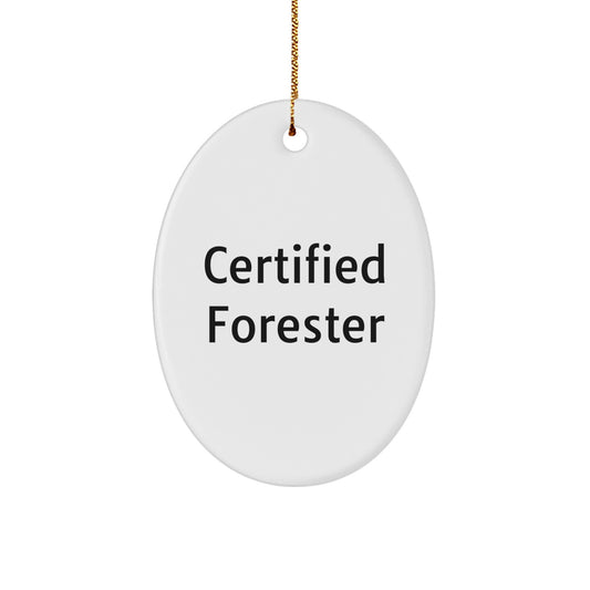 Forester Gifts from Friends - Funny Oval Ornament Quote with Christmas Cheer, Perfect for Men, Women, and Family - Image 1