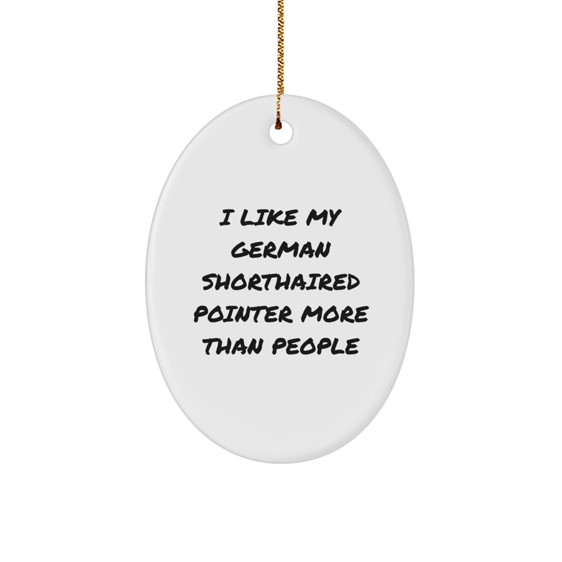 Funny German Shorthaired Pointer Dog Oval Ornament Gifts from Family for Christmas - Image 1
