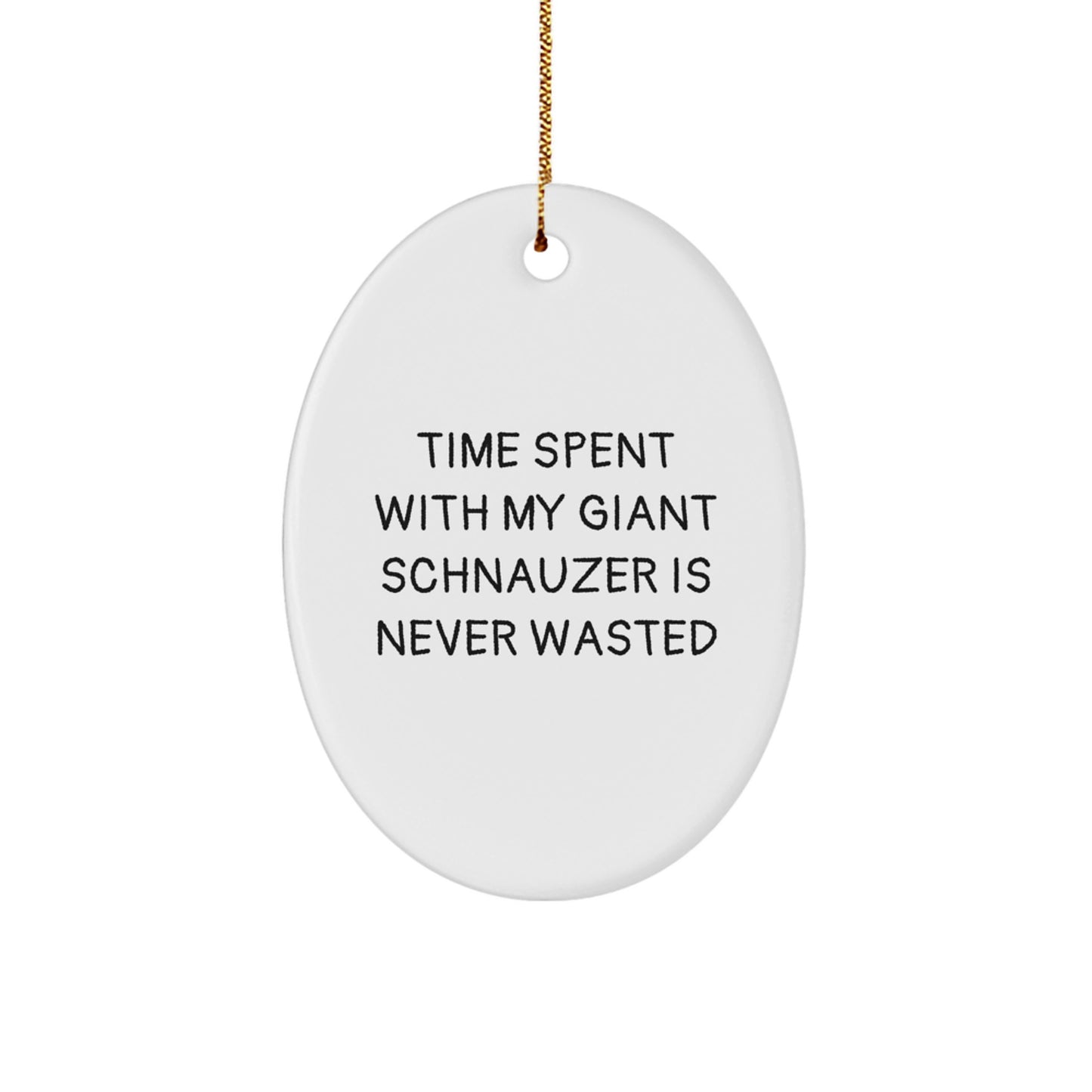 Giant Schnauzer Dog Lovers Christmas Oval Ornament Gifts from Family, Friends, and Coworkers - Image 1