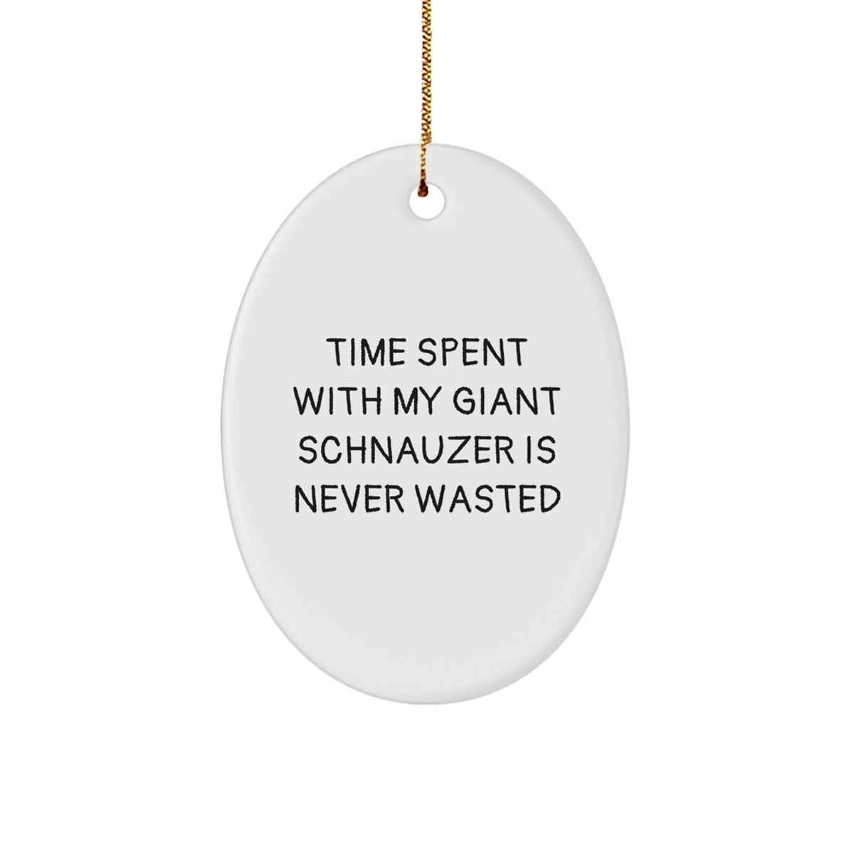 Giant Schnauzer Dog Lovers Christmas Oval Ornament Gifts from Family, Friends, and Coworkers - Image 1