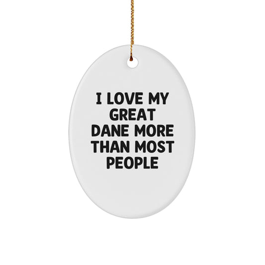 Funny Great Dane Dog Lover Gifts from Men to Family and Friends Christmas Unique Ornament - Image 1