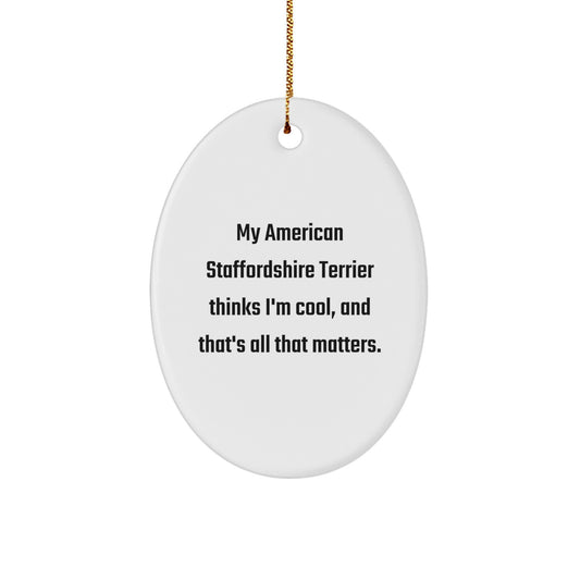 Christmas Unique Gift American Staffordshire Terrier Dog Ornament for Teens - Image 1