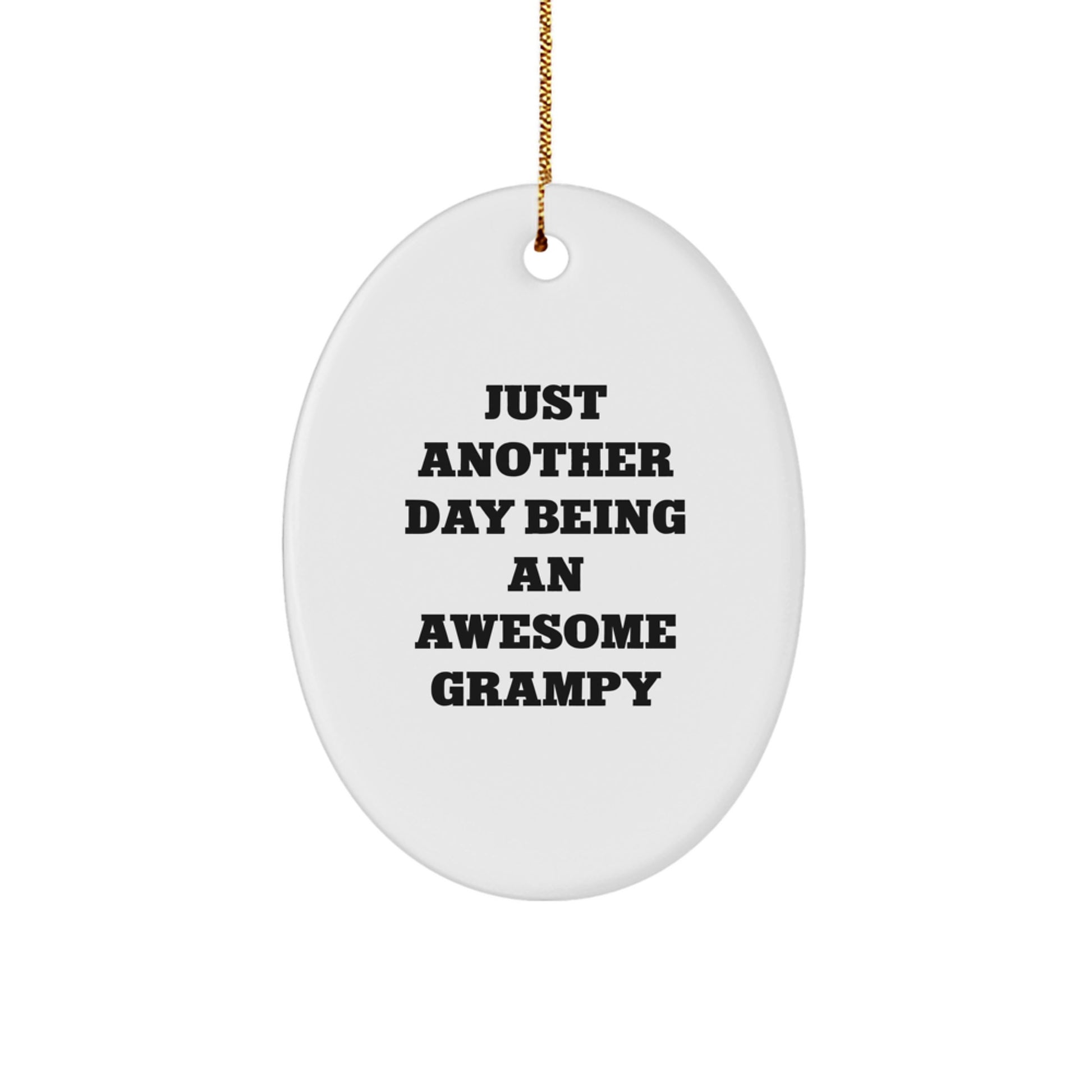 Grampy's Awesome Gifts for Men, Funny Oval Ornament from Family, Perfect Christmas Unique Gifts for Him - Image 1