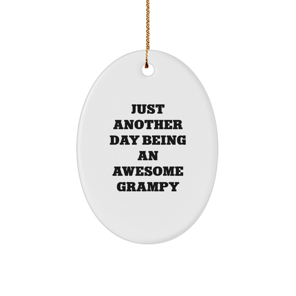 Grampy's Awesome Gifts for Men, Funny Oval Ornament from Family, Perfect Christmas Unique Gifts for Him - Image 1