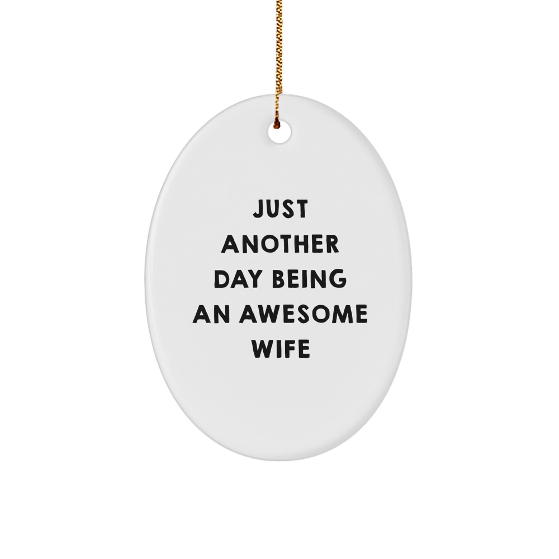 Funny Wife Gifts for Her, Oval Ornament, Christmas Unique Gifts from Husband - Image 1