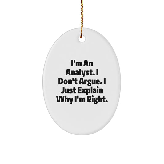 Analyst Keepsake Christmas Ornament for Him Holiday Bright Gift - Image 1