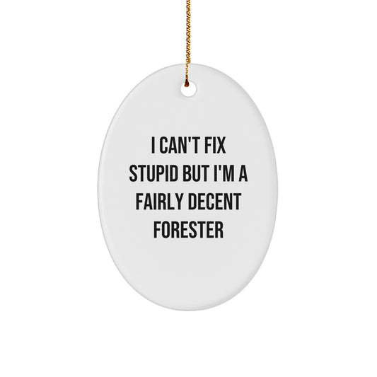 Funny Forester Oval Ornament Gifts from Men, Women, Friends, or Family to Forester, Christmas Unique Gifts - Image 1