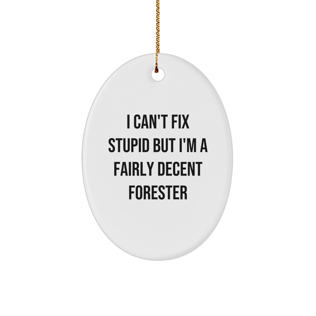 Funny Forester Oval Ornament Gifts from Men, Women, Friends, or Family to Forester, Christmas Unique Gifts - Image 1