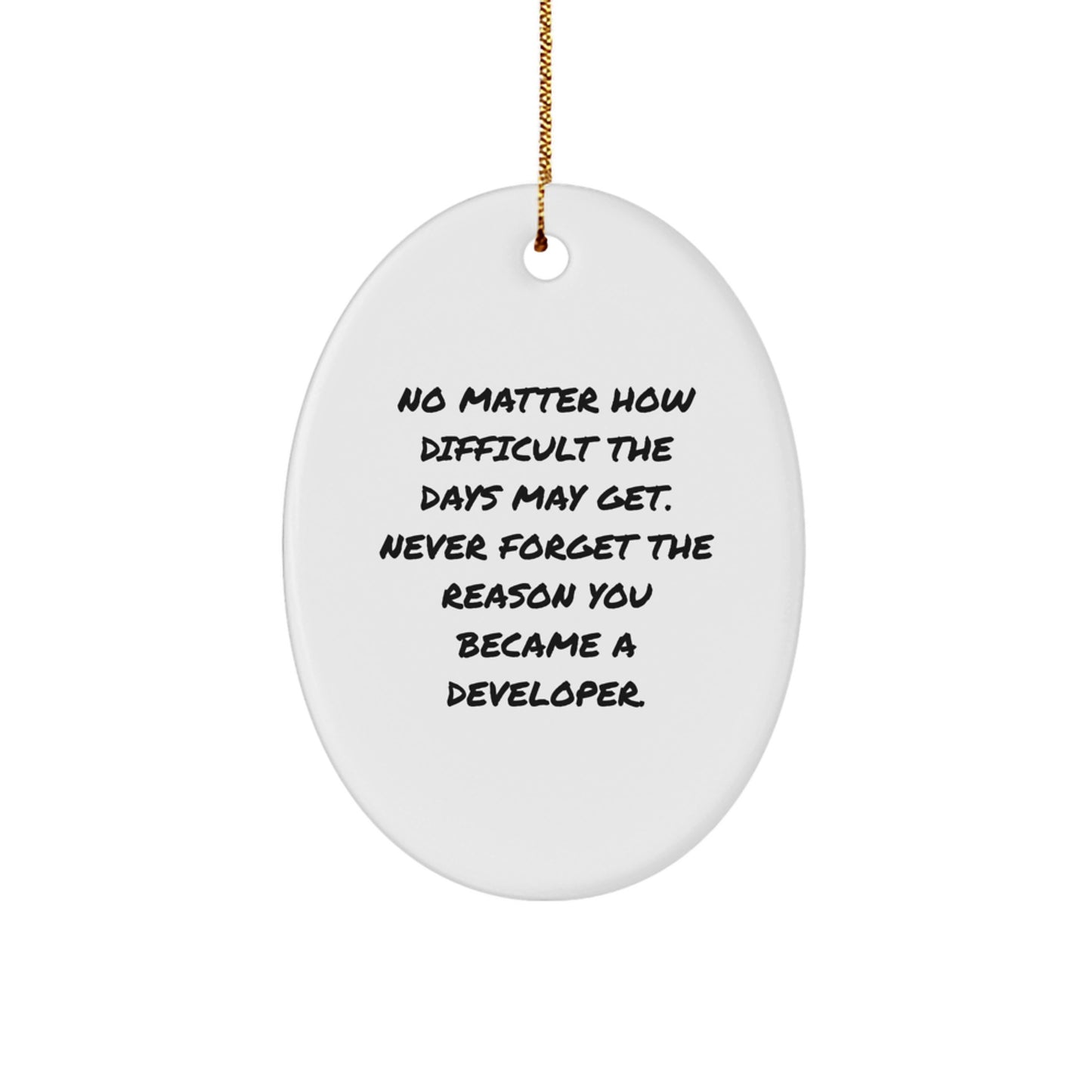Developer Inspiration Oval Ornament Gifts from Friends and Family for Developer Christmas Unique Gifts - Image 1