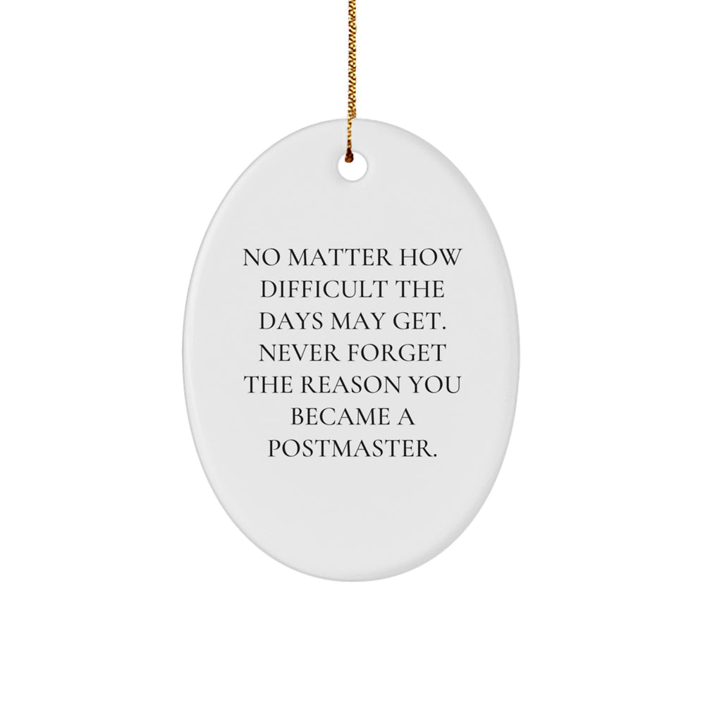 Funny Postmaster Christmas Oval Ornament Gifts for Men from Family, Oval Postmaster Decorations, Gifts for Postmaster Men from Friends - Image 1