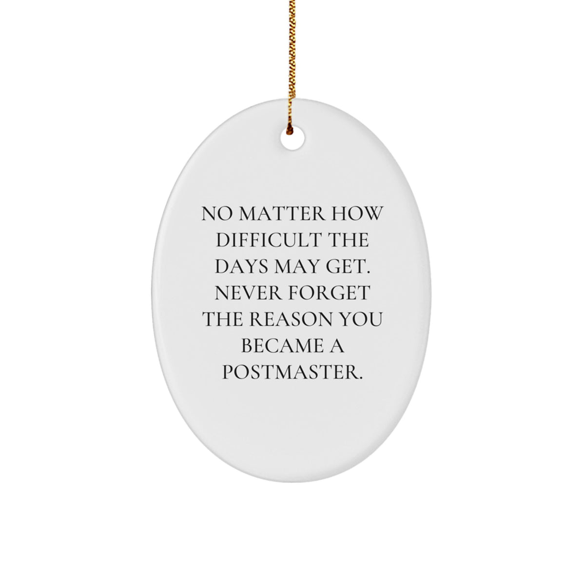 Funny Postmaster Christmas Oval Ornament Gifts for Men from Family, Oval Postmaster Decorations, Gifts for Postmaster Men from Friends - Image 1