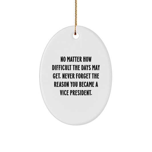 Inspiring Vice President Oval Ornament Gifts from Friends, Coworkers, Family to Vice President, Men, Women, Friends, Coworkers, and Family at Christmas Unique Gifts - Image 1