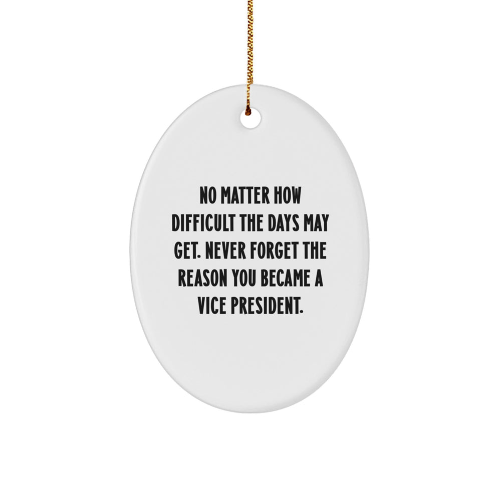 Inspiring Vice President Oval Ornament Gifts from Friends, Coworkers, Family to Vice President, Men, Women, Friends, Coworkers, and Family at Christmas Unique Gifts - Image 1