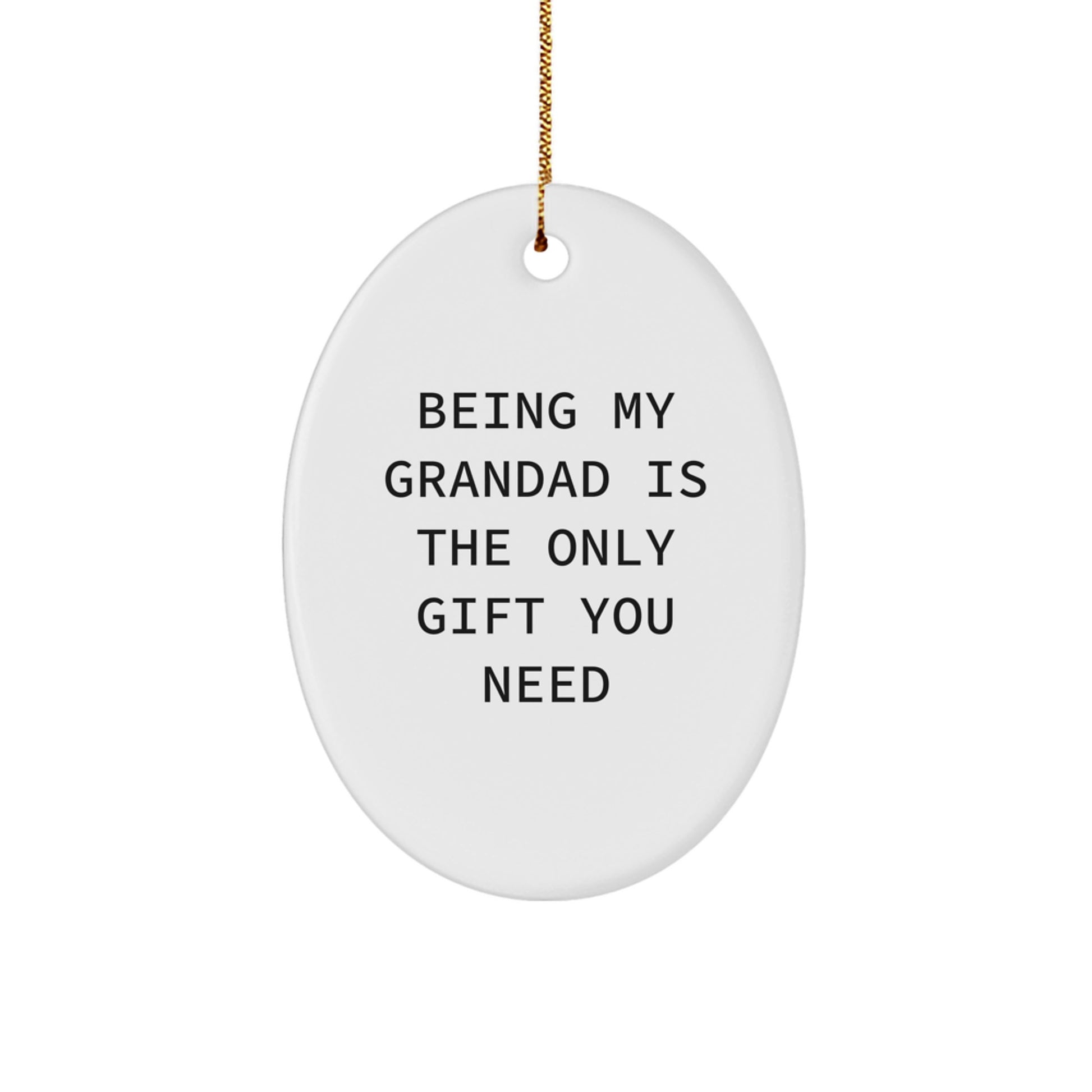 Grandad Oval Ornament Gifts from Family for Grandad Christmas Unique - Image 1