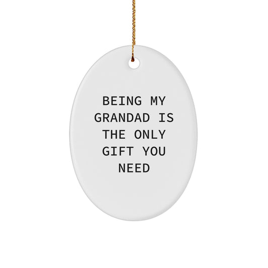 Grandad Oval Ornament Gifts from Family for Grandad Christmas Unique - Image 1