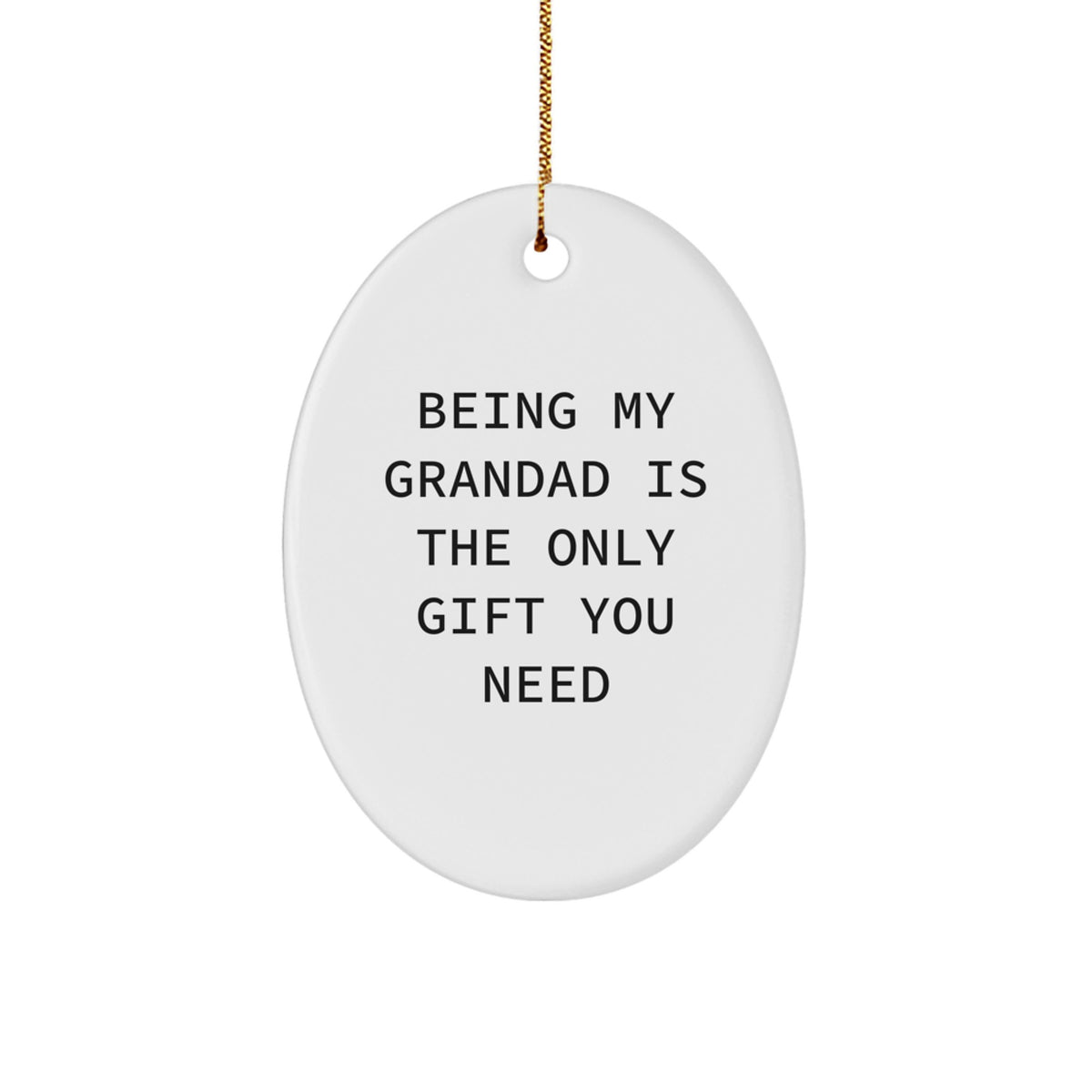 Grandad Oval Ornament Gifts from Family for Grandad Christmas Unique - Image 1