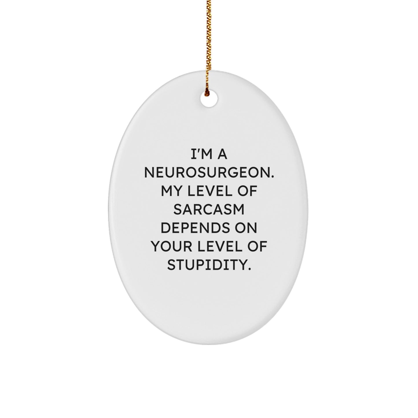 Funny Neurosurgeon Oval Ornament Gifts from Friends for Christmas Unique Decorations - Image 1