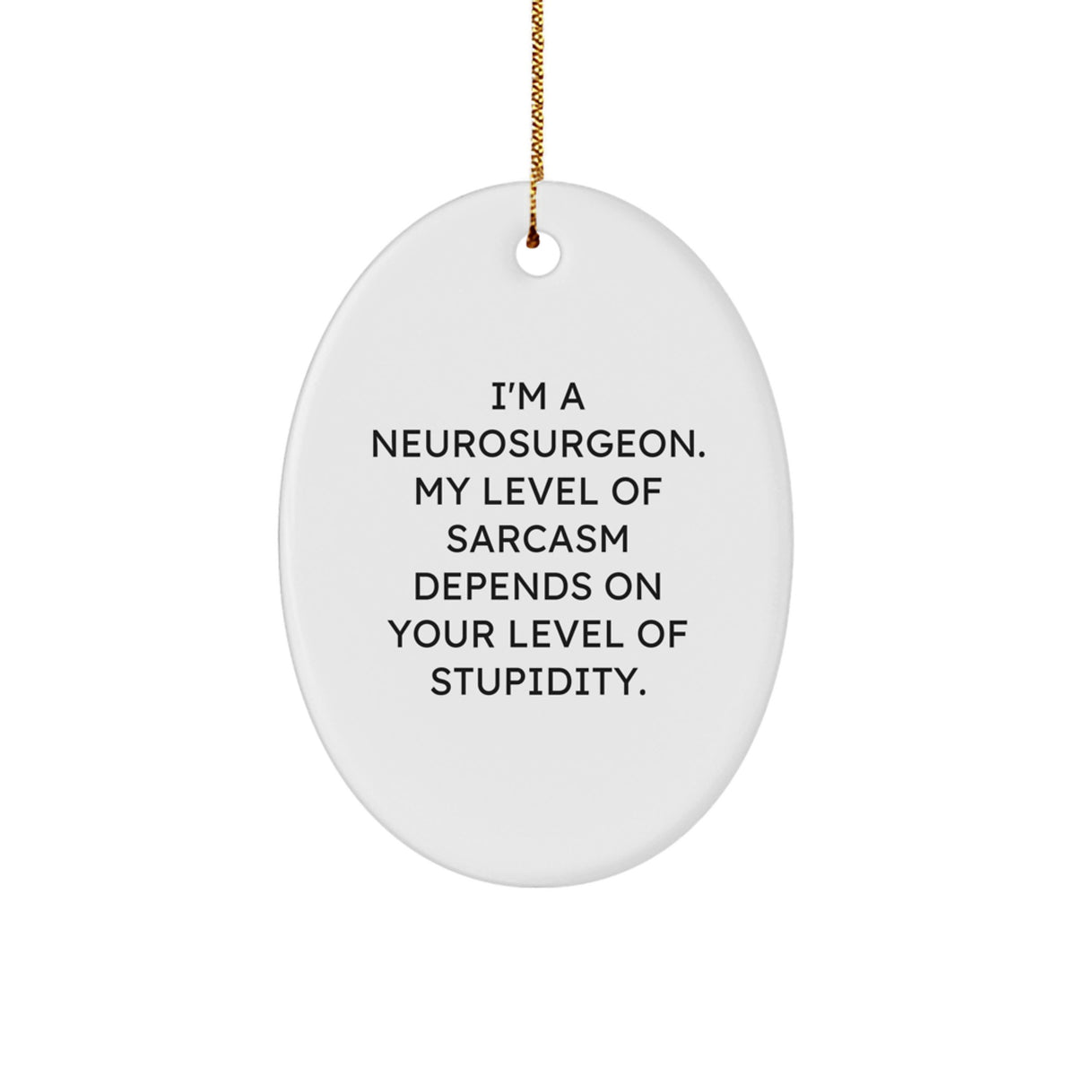 Funny Neurosurgeon Oval Ornament Gifts from Friends for Christmas Unique Decorations - Image 1