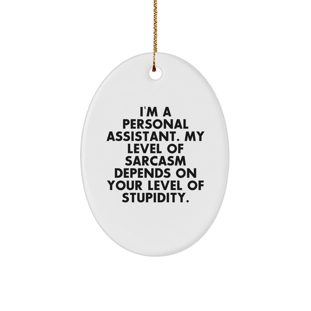 Funny Personal Assistant Oval Ornament Gifts from Men to Women Coworkers and Friends for Christmas Unique - Image 1
