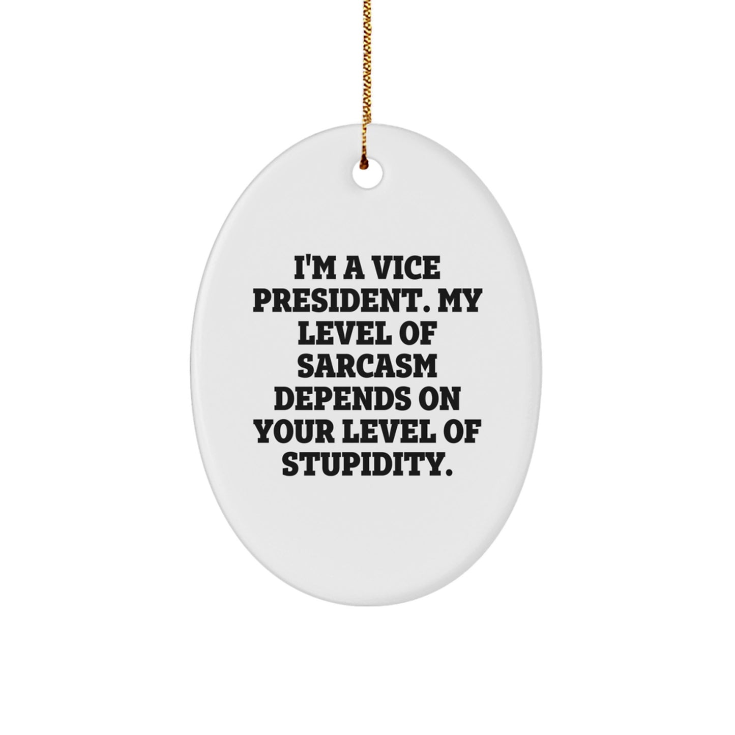 Funny Vice President Oval Ornament Gifts from Friends, Coworkers, Family - Inspirational Quote for Christmas Unique Gifts - Image 1