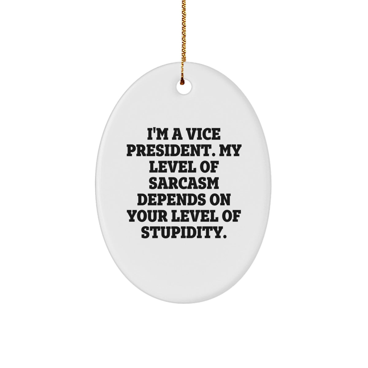Funny Vice President Oval Ornament Gifts from Friends, Coworkers, Family - Inspirational Quote for Christmas Unique Gifts - Image 1