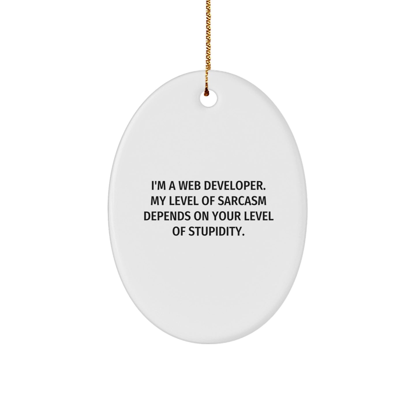 Funny Web Developer Gifts for Friends from Friends with Oval Ornament Quote - Christmas Unique Gifts for Office Decor - Image 1