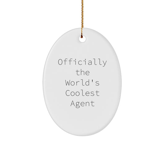 Funny Agent Gifts - 'Officially The World's Coolest Agent' Christmas Unique Gifts for Agent, Agent Men, Friends, Family, Coworkers - Image 1