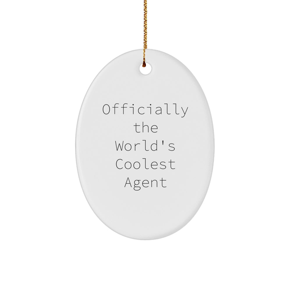 Funny Agent Gifts - 'Officially The World's Coolest Agent' Christmas Unique Gifts for Agent, Agent Men, Friends, Family, Coworkers - Image 1