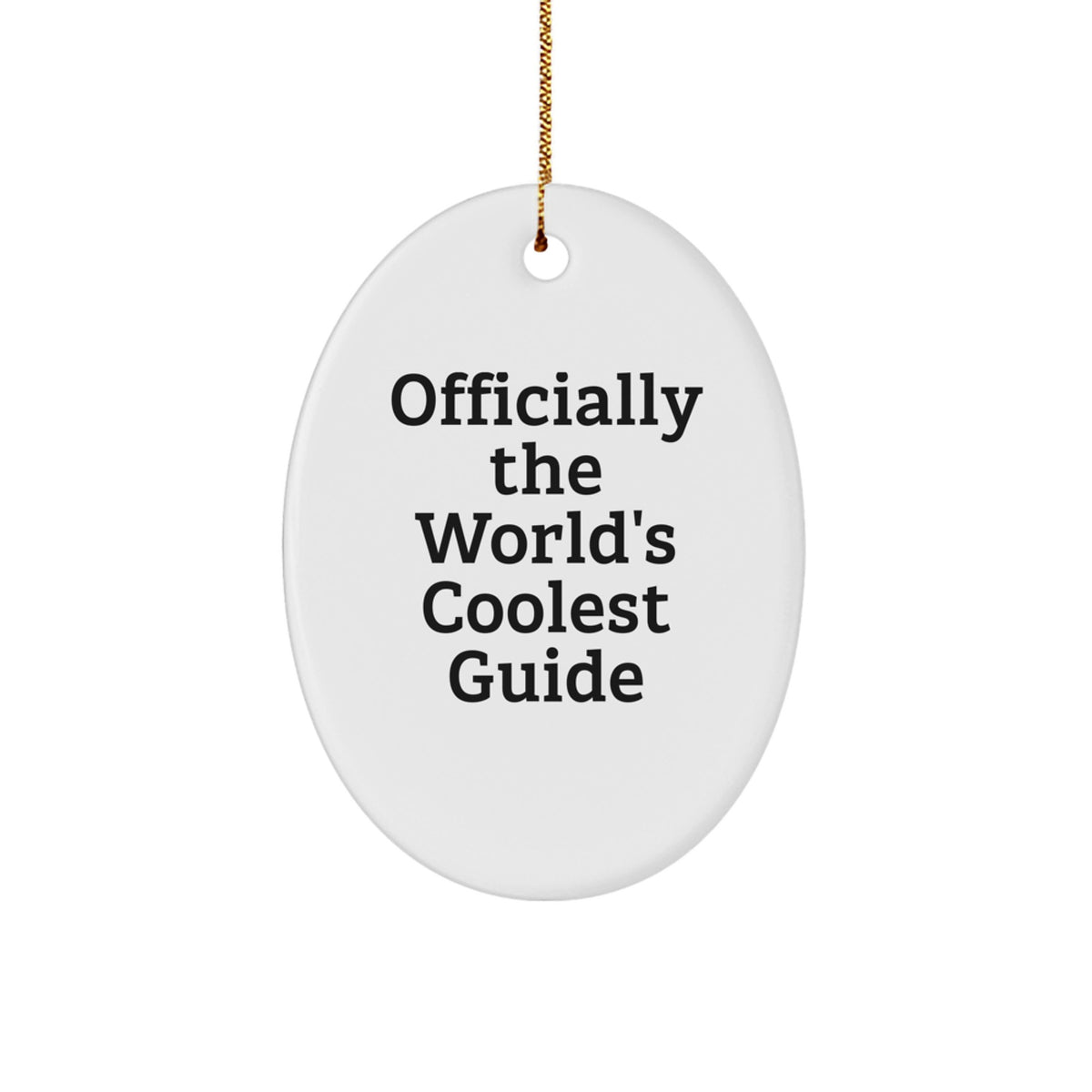 Funny Guide Gifts from Men, World's Coolest Oval Ornament for Guide Lovers at Christmas - Image 1