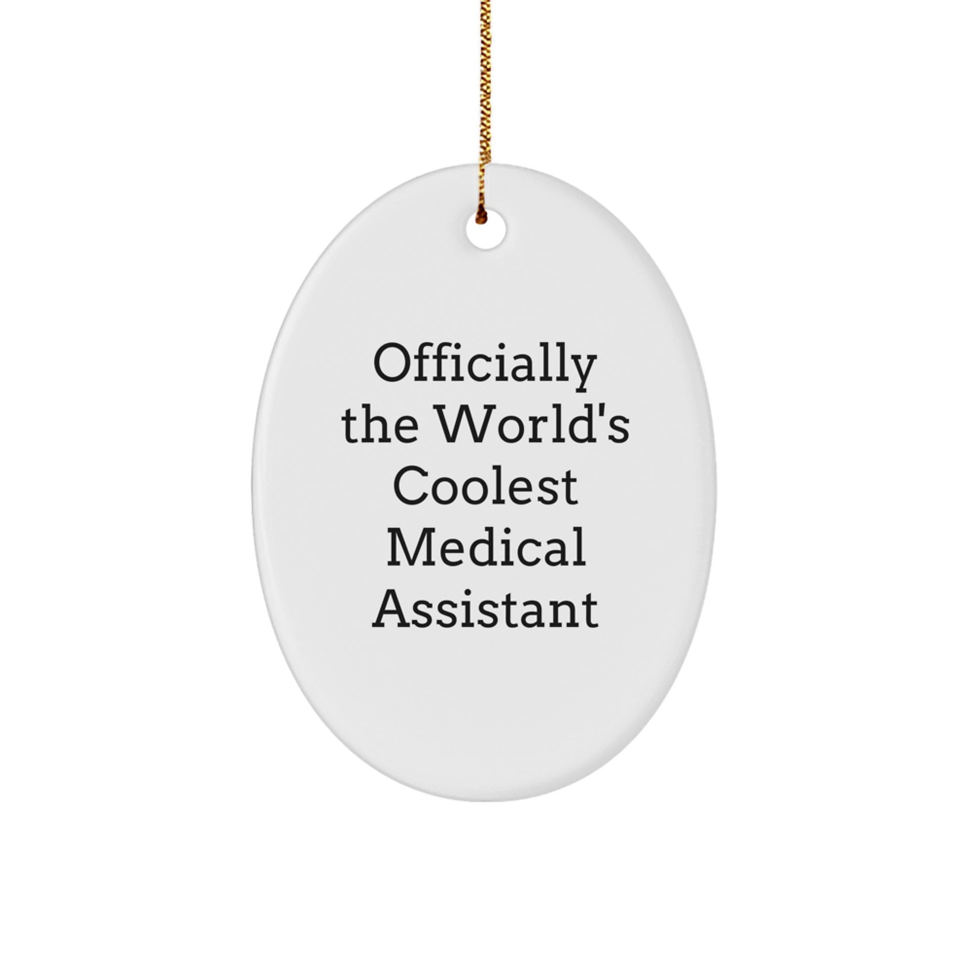 Funny Medical Assistant Oval Ornament Gifts from Friends for Christmas Unique Gifts - Image 1