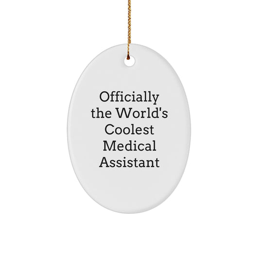 Funny Medical Assistant Oval Ornament Gifts from Friends for Christmas Unique Gifts - Image 1