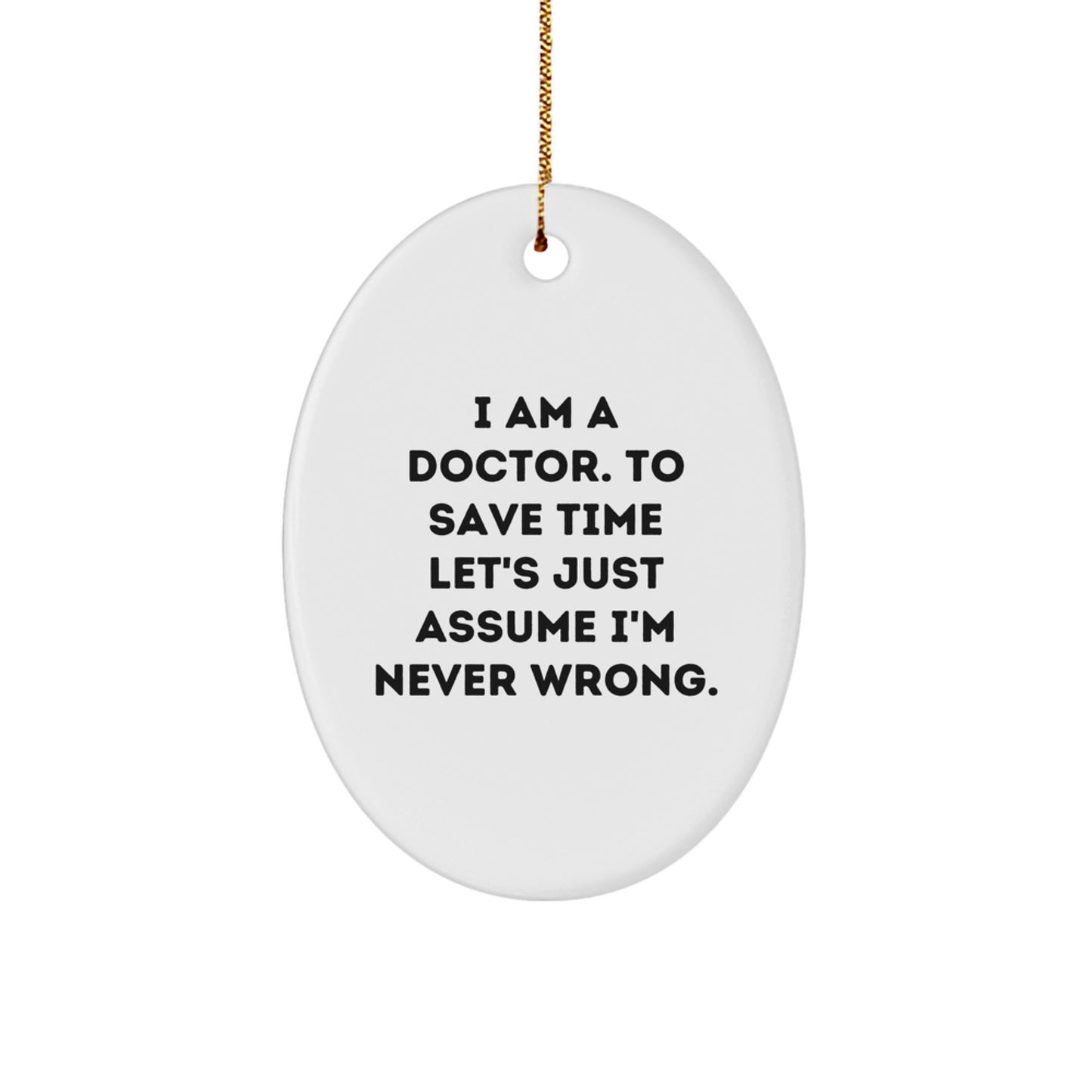 Funny Doctor Oval Ornament Gifts from Men to Women for Christmas Unique - Image 1