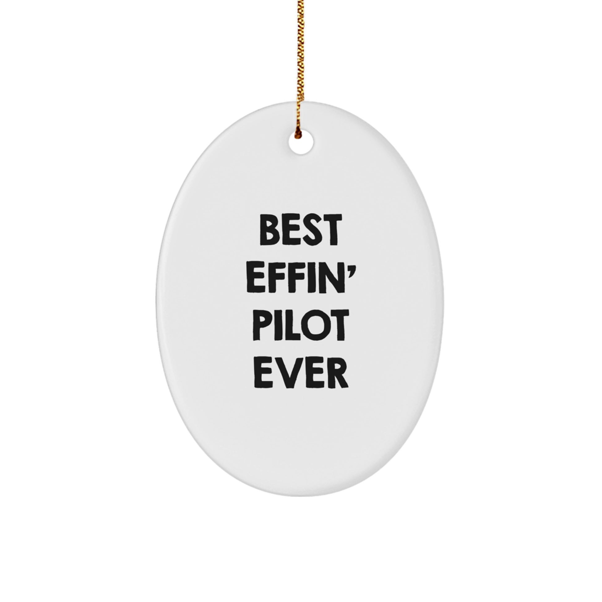 Funny Pilot Oval Ornament Gifts from Men to Pilots for Christmas Unique Presents - Image 1