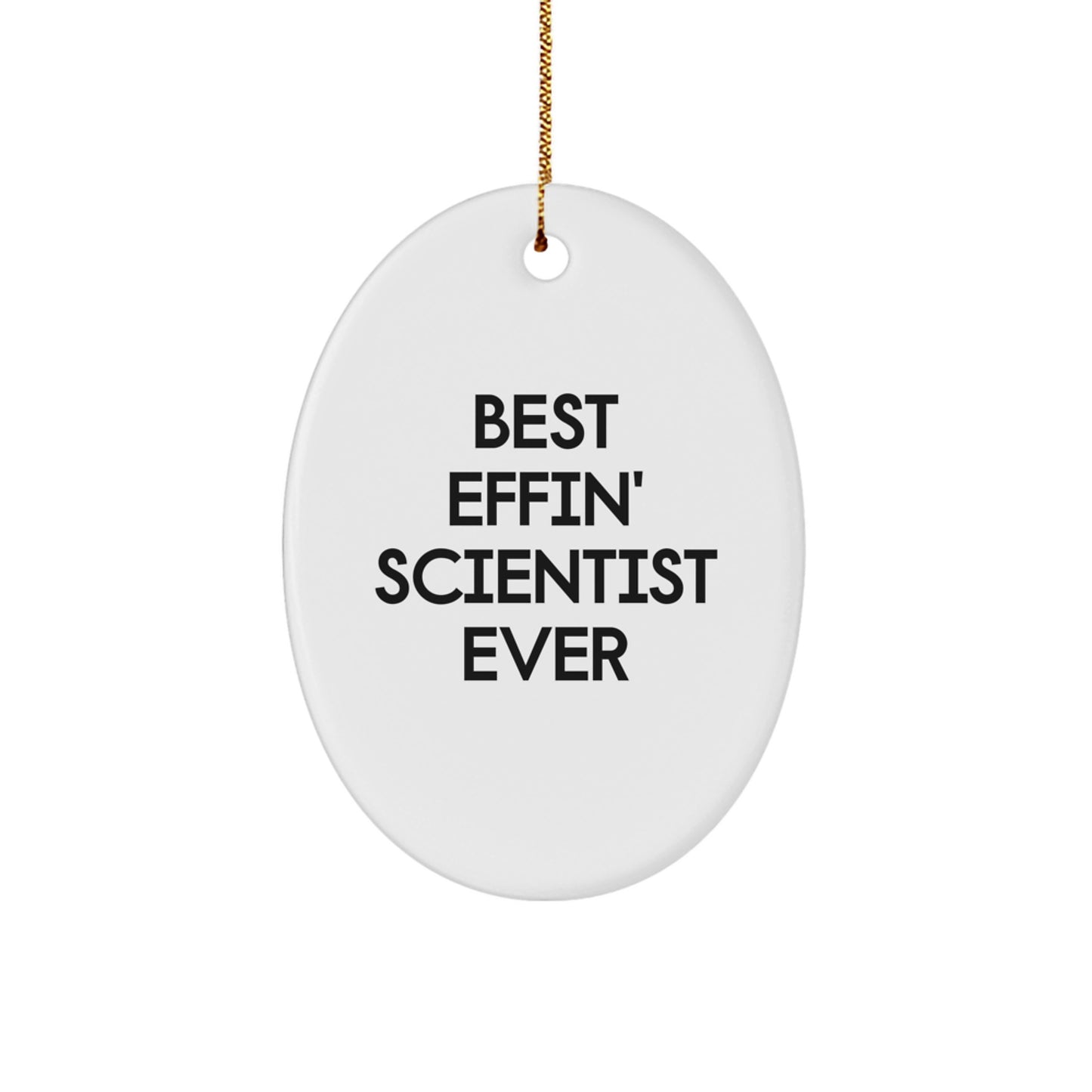 Funny Scientist Oval Ornament Gifts from Friends for Christmas - Image 1