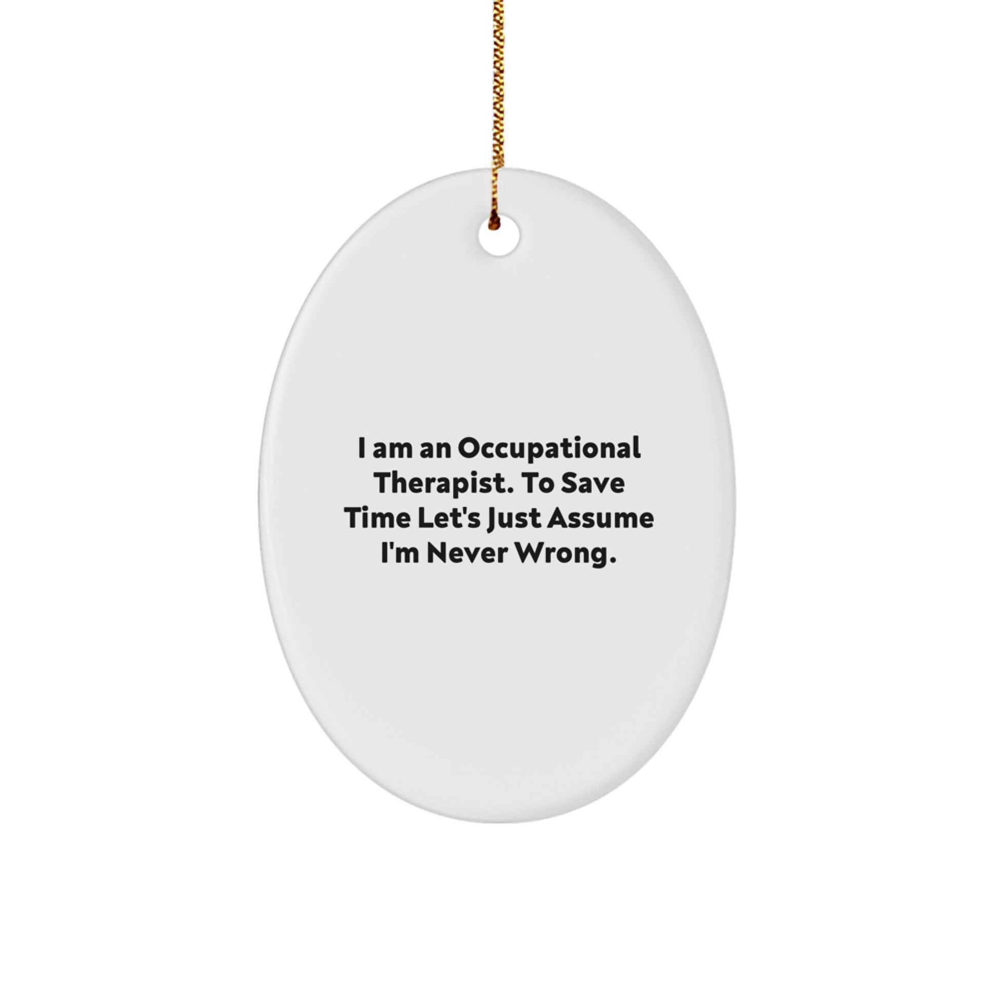 Funny Occupational Therapist Oval Ornament Gifts from Family for Christmas - Image 1