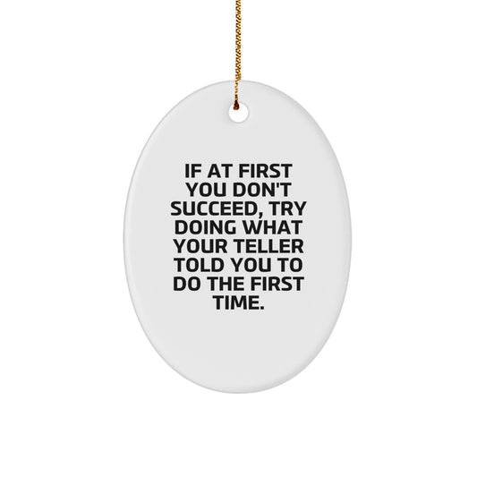 Funny Teller Oval Ornament Gifts from Family to Friends on Christmas Unique Presents - Image 1