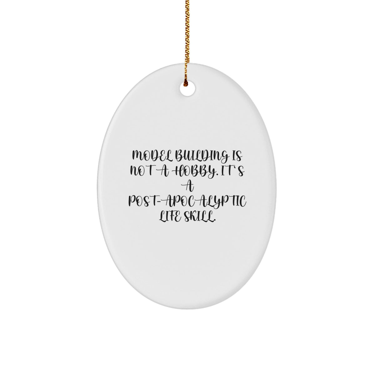 Funny Model Building Oval Ornament Gifts from Men to Friends and Family for Christmas Unique Decorations - Image 1